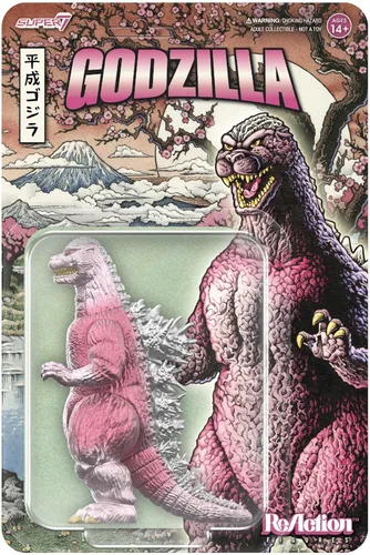 Super7 Figura de reacción Toho Godzilla '89 (Festival de flor de cerezo) – Figura de acción de Toho Godzilla de 3.75 pulgadas – Coleccionables de