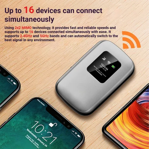 Miniatura 6 de Hotspot móvil portátil 4G LTE WiFi 6 Hotspot WiFi de viaje global Más de 180 países Hasta 48 horas de tiempo de uso Conecta hasta 16