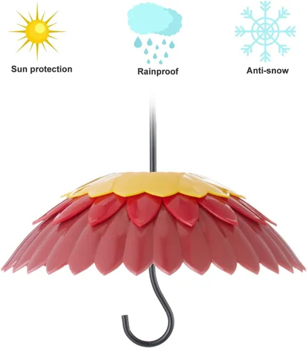 Miniatura 3 de Cubierta protectora para comedero de pájaros, cúpula skaithee de 8 pulgadas, deflector de comedero de pájaros para exteriores con gancho de pastor