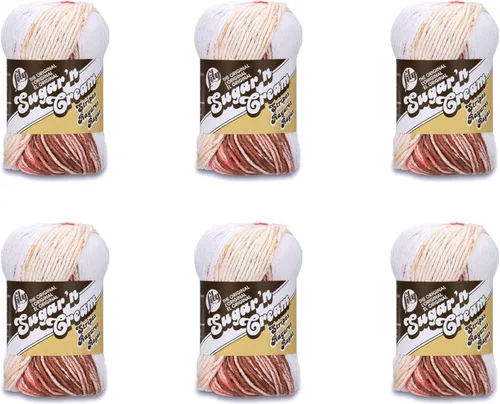 Miniatura 32 de Lily Sugar'N Cream - Ovillo de camuflaje rosa de gran tamaño, paquete de 6 unidades de 3.00 oz/3 onzas, algodón, 4 medianos (peinado), 150 yardas