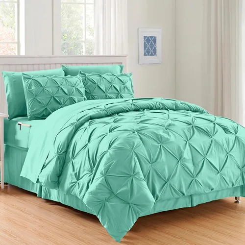 Miniatura 36 de Elegant Comfort Juego de edredón de 6 piezas de lujo, más suave y acogedor, juego completo suave y sedoso que incluye juego de sábanas con bolsillos