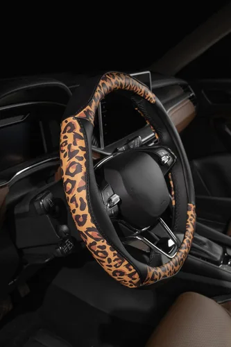 Miniatura 8 de Lord Autofashion - Funda para volante, piel sintética, interior de goma antideslizante, comodidad para todas las estaciones, 14.5-15 pulgadas