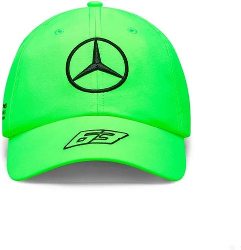 Mercedes AMG Petronas Formula One Team - Gorra de conductor George Russell 2023 - Verde neón - Unisex - Talla: Talla única
