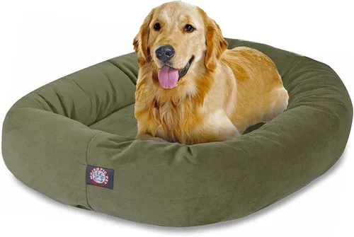Miniatura 54 de Majestic Pet Cama para Perros Grandes Lavable de 40 Pulgadas, Mueble Ortopédico en Forma de Donut para Perros Grandes, Almohadilla y Alfombra de Gris