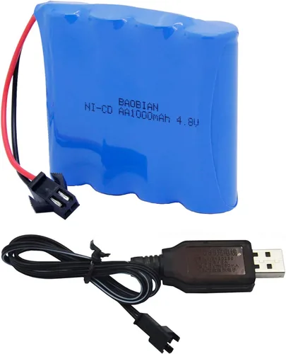 Paquete de batería recargable NiCd de 4.8V 1000mAh para C182 C185 C181 escala 1/18 Camión RC Cuatro ruedas Race Off Road Car Rock Crawler Vehículo