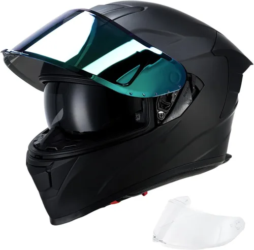 Miniatura 11 de TCT-MOTORPARTS - Casco de motocicleta con tapa abatible, de cara completa, certificado por el DOT, diseño de mariposa rosa y negro, casco deportivo