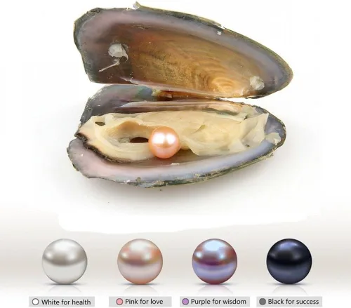 Miniatura 6 de Milky Way - Perla de ostra natural, perlas ovaladas de agua dulce, ostras cultivadas, perlas de deseo, kit de fabricación de collares, decoración