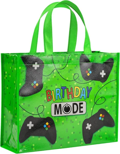 Miniatura 9 de Loveinside Bolsas grandes de regalo recicladas con asas, bolsa de regalo reutilizable para fiestas de cumpleaños para niños, bolsa de compras – 16 x