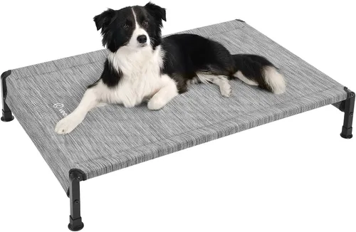 Miniatura 8 de Veehoo CWC2433 - Cama fresca para perros para exteriores, cama elevada para mascotas con malla Teslin lavable y transpirable, pies de silicona