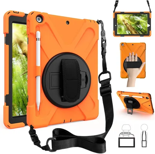 Miniatura 8 de ZenRich Funda a prueba de golpes para iPad de 9ª/8ª/7ª generación de 10.2 pulgadas 2021/2020/2019, Funda resistente de servicio pesado con soporte