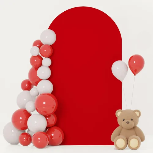 Miniatura 13 de FOTSHARER Cubierta para arco de boda, cubierta de arco de globo beige de 2.6 x 6 pies, cubiertas de fondo de arco de arco de elastano boho Chiara