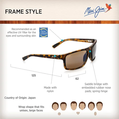Miniatura 6 de Maui Jim Men's and Women's Byron Bay Polarized Wrap Sunglasses