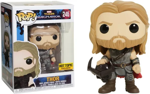 Funko Marvel Thor Ragnarok Thor #246 (sosteniendo la placa frontal esquelética de Surtur)