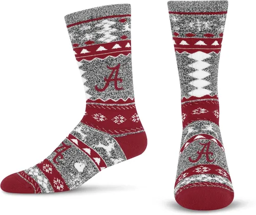 Miniatura 52 de For Bare Feet Ugly Holiday Sweater Crew Sock NCAA