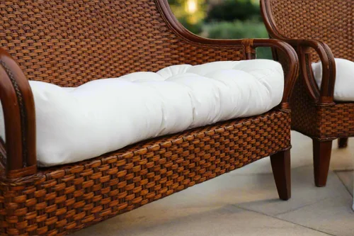 Miniatura 20 de RSH DECOR: Sunbrella 3-Piece Tufted Wicker Cushion Set 44" x 22" & 22" x 22" Outdoor Loveseat & U-Shaped Seat Cushions Crafted with