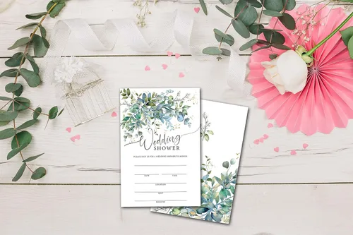Miniatura 5 de Greenery Invitaciones de despedida de soltera, invitaciones florales para despedida de soltera, invitaciones para fiesta de compromiso, boda