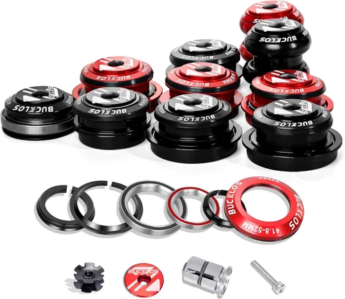 Miniatura 11 de BUCKLOS 1-1/8 Auriculares de Bicicleta MTB Sin Rosca 34 44 44-50.6 44-55 44-56 41.8-52mm, Caja de Dirección con Rodamientos Sellados Dobles