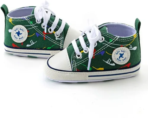 Miniatura 2 de Zapatos de lona suave unisex para bebés, niños y niñas, tenis antideslizantes ligeros para bebés recién nacidos