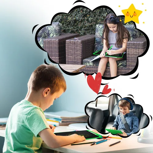 Miniatura 6 de Paquete de 24 tabletas de escritura LCD de 8.5 pulgadas, tableta de dibujo colorida para niños, almohadilla LCD borrable para garabatos, juguete