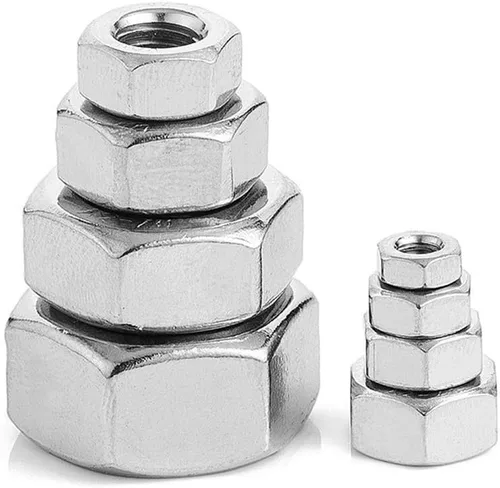 Miniatura 9 de Tuerca hexagonal de acero inoxidable, paquete de 50 (M2)