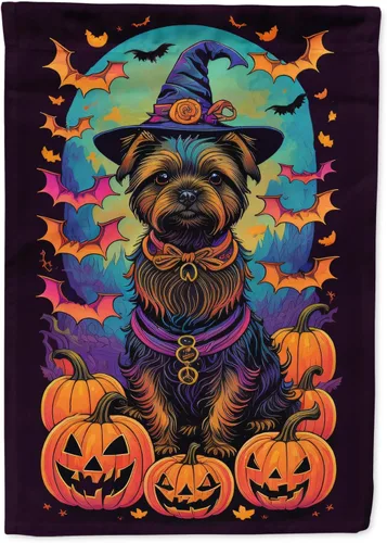 Miniatura 84 de Caroline's Treasures DAC1466GF - Bandera decorativa para jardín de Halloween de Affenpinscher Witchy para jardín, decoración para patio exterior