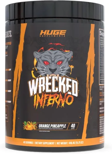 Wrecked Inferno - Pre-entrenamiento termogénico para hombres y mujeres, aumenta la energía, aumenta la termogénesis y el metabolismo, mejora el