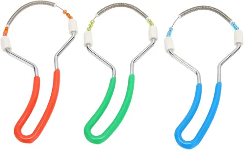 Dioche Kit de eliminación de vello facial de primavera de 3 piezas, depiladora de doble resorte para mujeres, herramienta portátil de depilación de