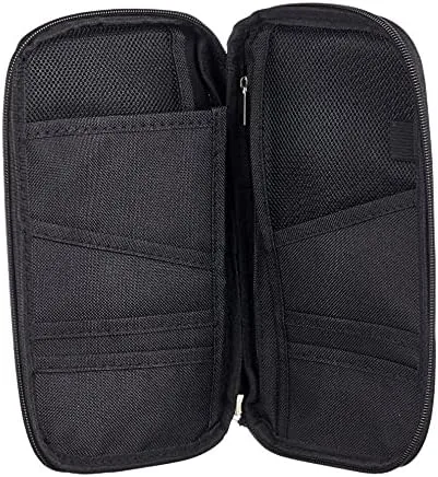Miniatura 3 de Soporte de pasaporte de la cartera de viajeOrganizador de documentos RFID con correa de mano