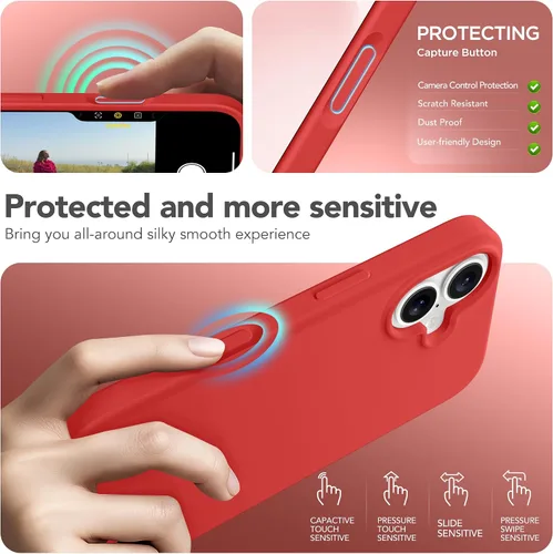 Miniatura 201 de GONEZ Funda de silicona para iPhone 15 Pro Max, compatible con Magsafe, protector de cámara + protector de pantalla, forro de microfibra suave