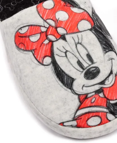 Miniatura 4 de Disney Minnie Mouse - Pantuflas para mujer, color gris