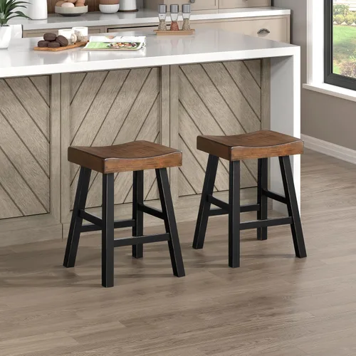 Miniatura 9 de Juego de mesa de bar Lexicon para 3, juego de mesa pequeña de cocina, mesa de isla de cocina con 3 taburetes de bar de silla de montar, juego