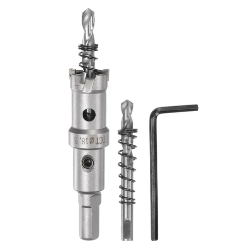 Miniatura 29 de HARFINGTON Cortador de carburo de sierra de agujero de metal de 0.472 in / 0.47 pulgadas de diámetro para acero inoxidable, metal, aleación