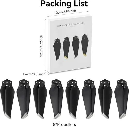 Miniatura 8 de Hélices para DJI Mavic 2 Pro/Mavic 2 Zoom Reemplazo Prop Cuchillas Accesorios de Bajo Ruido para DJI Mavic 2 Pro/Mavic 2 Zoom Paquete de 8