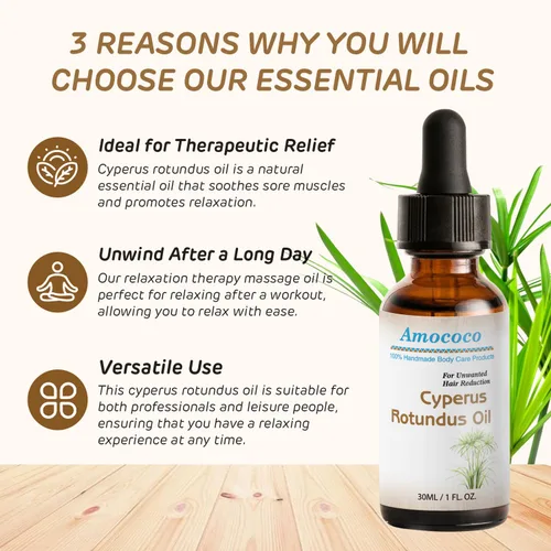 Miniatura 8 de Aceite Cyperus Rotundus - 30ML/1 FL OZ Aceite esencial natural con cuentagotas