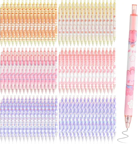 180 bolígrafos kawaii a granel, lindos bolígrafos kawaii, suministros de papelería, tinta de gel de Navidad, regalos de regreso a clases, tinta