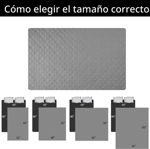 Miniatura 7 de Ameritex Funda impermeable para cama de perro, manta reversible para mascotas, para muebles, cama, sofá, sillón Gris+Gris Oscuro