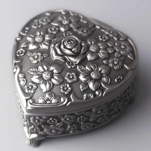 Miniatura 8 de ROSIKING Caja de música de aleación de metal en relieve y caja de música con movimiento dorada para Navidad/Cumpleaños/Día de San Valentín