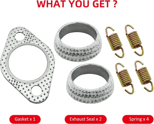 Miniatura 7 de Kit de reconstrucción de sello de resorte de junta de silenciador de escape para Polaris 01-14 Sportsman 400 450 500 Ranger 400 425 500 Scrambler