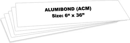 Miniatura 7 de Alumibond - Letrero de metal en blanco (paquete de 5), hecho de placa de chapa de Alumibond para crear letreros personalizados de metal o calle al