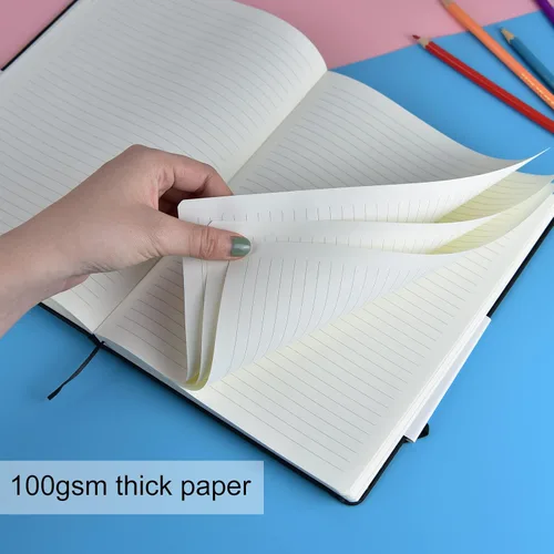 Miniatura 4 de Coopay Paquete de 2 cuadernos B5, cuadernos clásicos con rayas universitarias, de tapa dura, para oficina, hogar, escuela, negocios, escritura