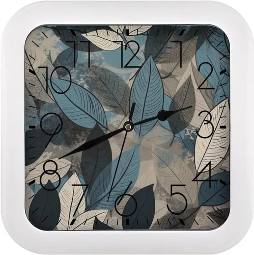 Miniatura 24 de 10" Square Modern Wall Clock,Americana Flag Deer Print Kitchen Clocks Wall Battery Operated,Silent Non Ticking Unique Funny Cute Wall Clock for
