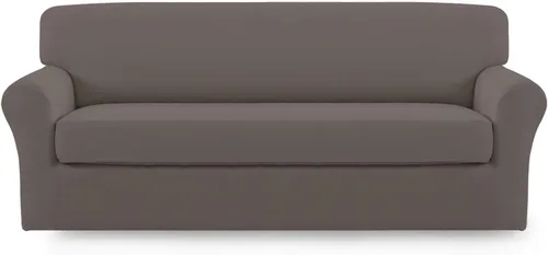 Miniatura 19 de Easy-Going Funda de Sofá Elástica de Microfibra de 2 Piezas – Cubierta de Sofá Suave Ajustada de Spandex, Protector de Muebles Lavable con Parte