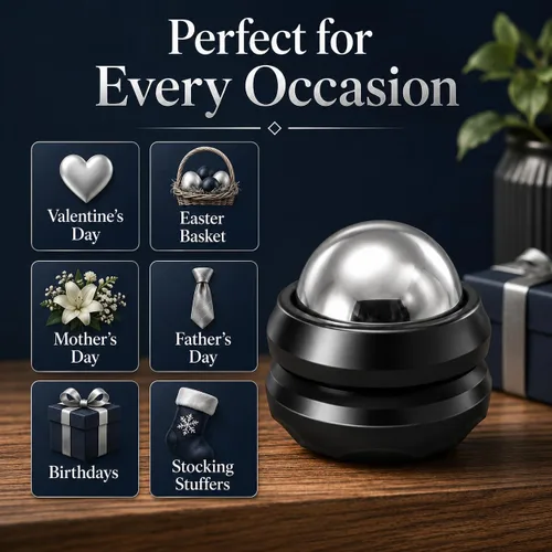 Miniatura 8 de Flyfan Bola Giratoria para Masaje en Frío - Regalos para Relleno de Calcetas para Hombres, Mujeres, Adolescentes, Niños, Se Mantiene Fría durante 6