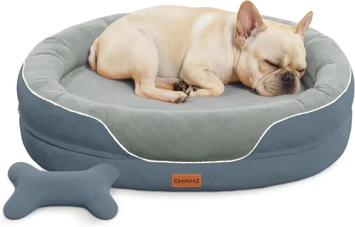 Miniatura 17 de CWAWZ Cama ortopédica XL para perro, cama extragrande para perros, sofá para perros de gran tamaño con refuerzos envolventes completos, cama Gris