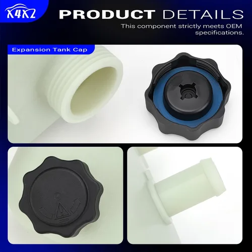 Miniatura 8 de 17137529273 Tanque de expansión del radiador del depósito del refrigerante del motor delantero con tapa para BMW 2002-2008 Mini Cooper S (solo S)
