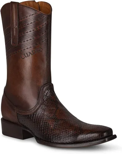 Miniatura 2 de Cuadra Botas urbanas para hombre en piel auténtica pitón marrón, Marrón