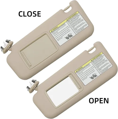 Miniatura 5 de Dasbecan - Visera solar delantera izquierda del lado del conductor con luz de cortesía compatible con Toyota RAV4 2006-2013 Reemplaza Beige