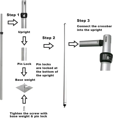Miniatura 3 de Soporte Portátil de Pipe and Drape con Base Resistente para Telón de Fondo, Marco de Metal ADJ y Base de Metal Pesado para Bodas, Fiestas