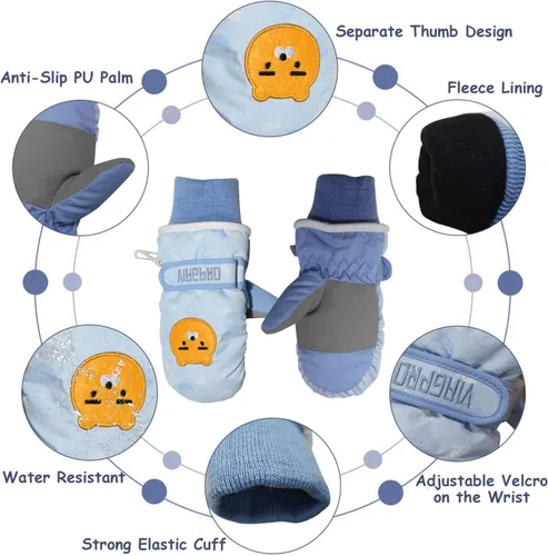 Miniatura 46 de Guantes de nieve para hombre y mujer, impermeables, para invierno, cálidos, para esquí, snowboard, guantes para mujer