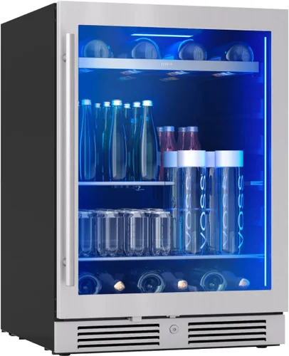 Miniatura 8 de Zephyr Presrv - Refrigerador delgado de vino y bebidas de 15 pulgadas, zona única bajo encimera, mini enfriador de vino estrecho, pequeño gabinete